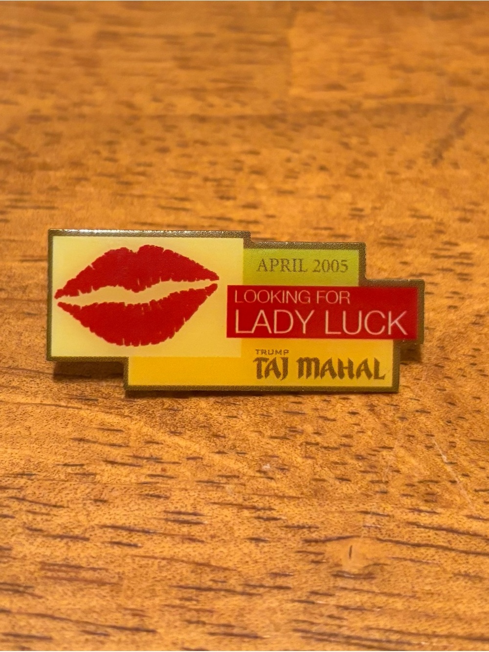 Trump Taj Mahal Casino Lady Luck Vintage Pin -April 2005 - New